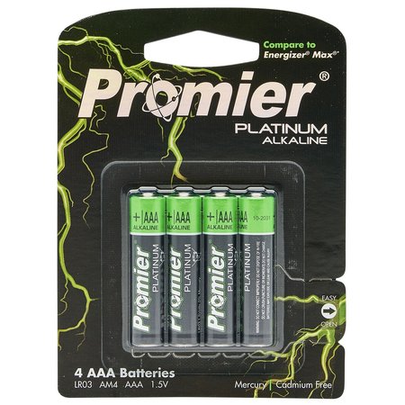 AAA Platinum Alkaline Battery  4PK -  PROMIER PRODUCTS, P-AAA4-12/48
